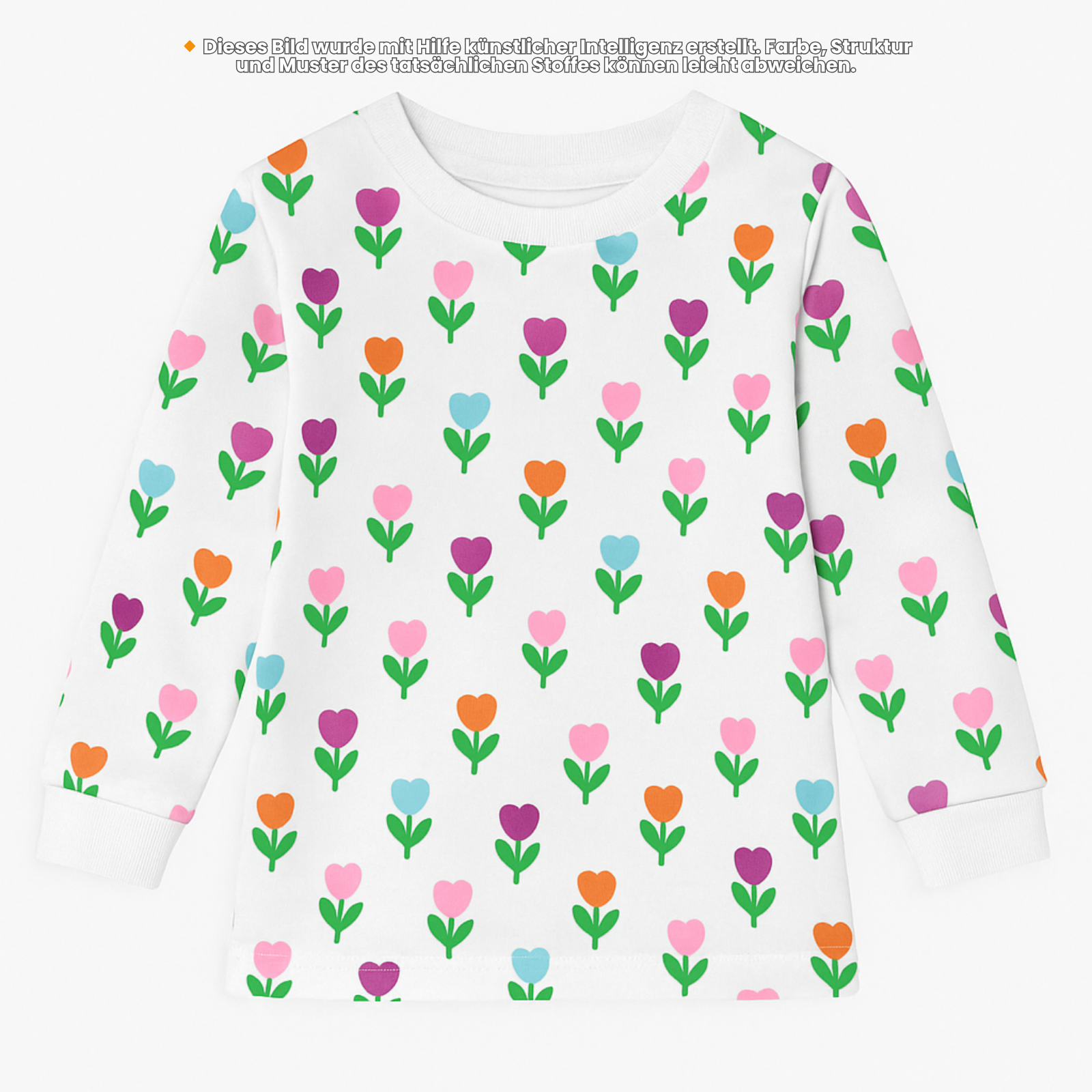 🌷Baumwolle Jersey Stoff Digitaldruck - kleine Tulpen