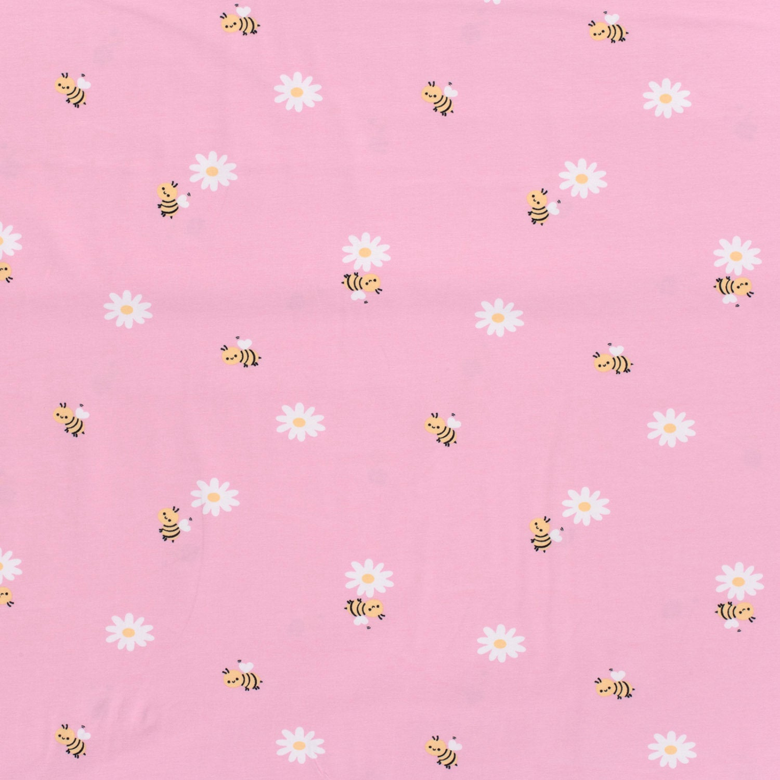 🐝 Baumwolle Jersey Stoff Digitaldruck - süße Bienchen und Blümchen