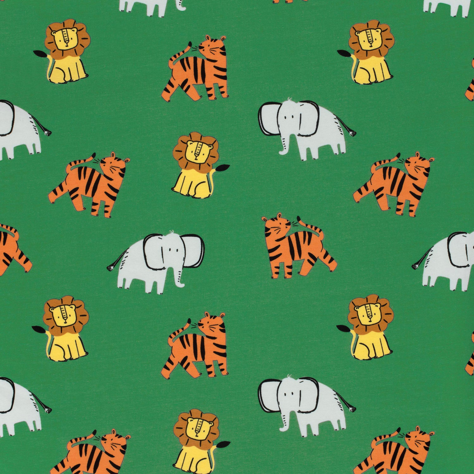 🐯Baumwolle Jersey Stoff Digitaldruck - süße Zootiere