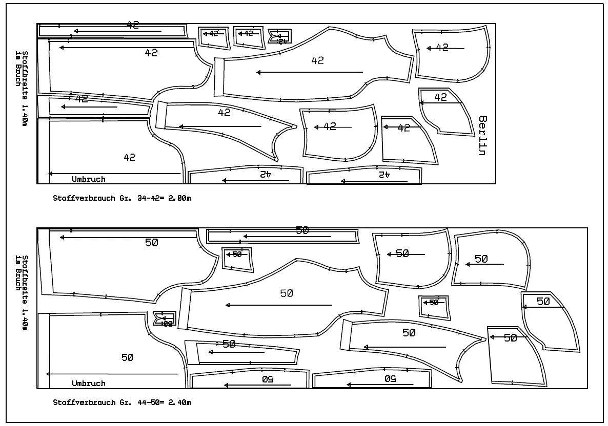 Papierschnittmuster Hoodiejacke Berlin