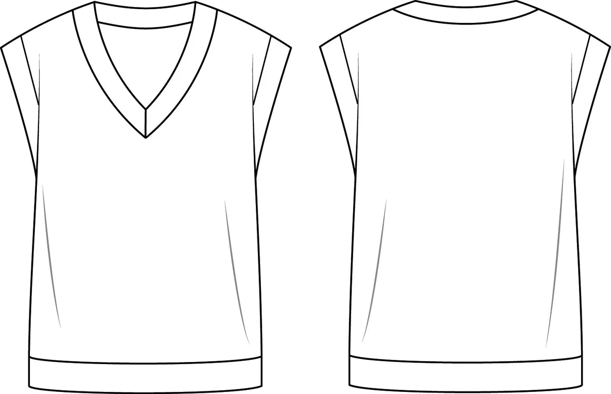 Papierschnittmuster Pullunder Bregenz