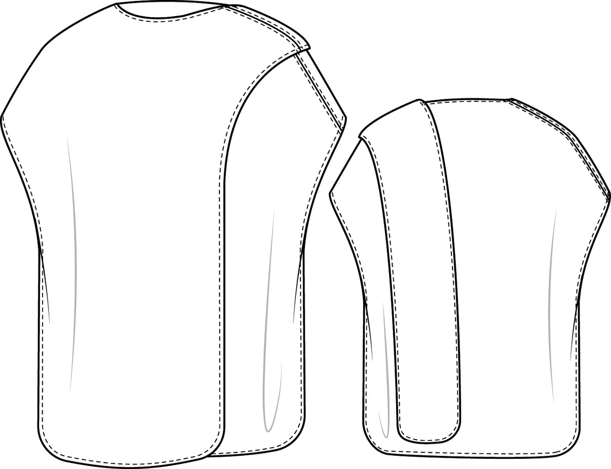 Papierschnittmuster Cape Brixen