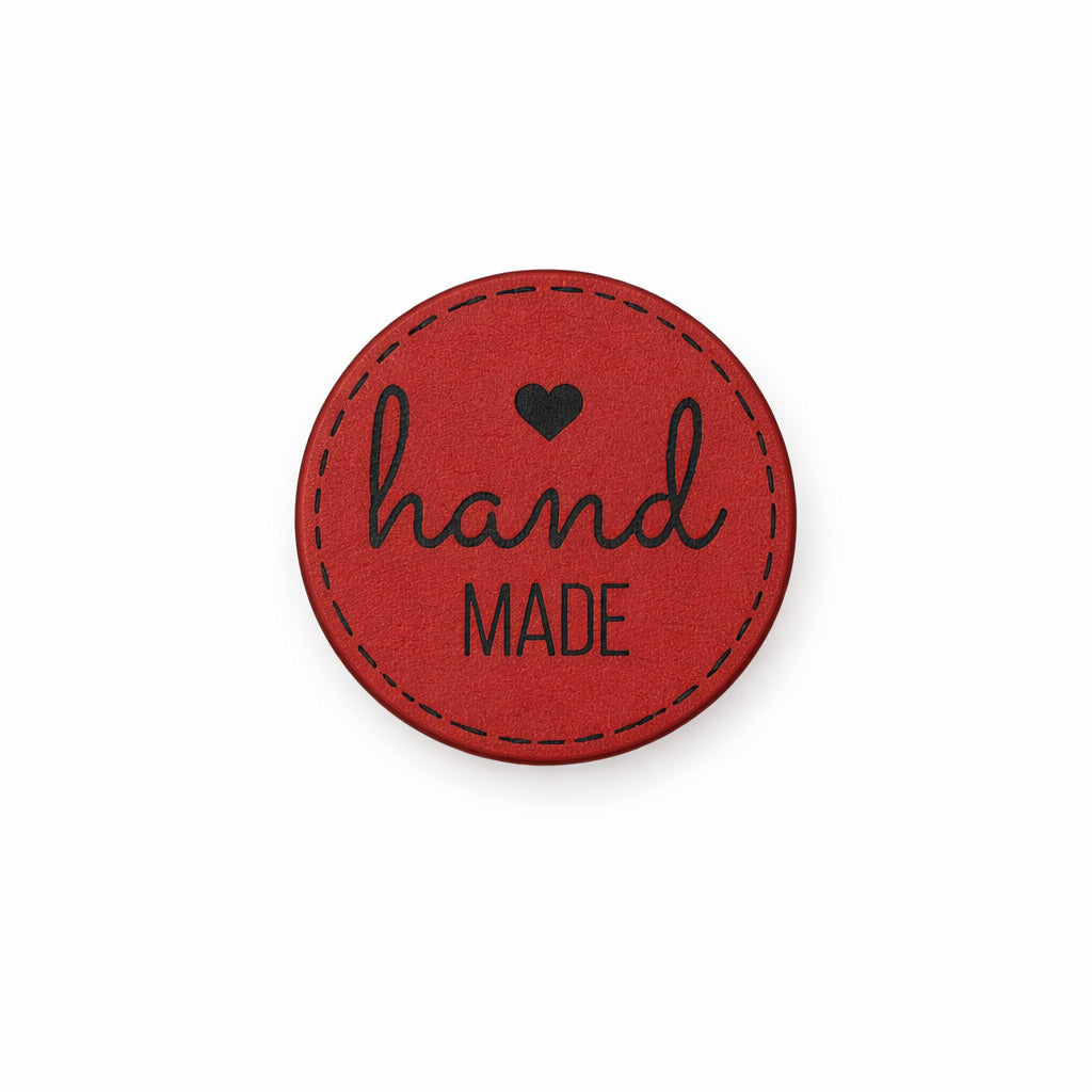 Label aus ökologischem Kunstleder - Handmade