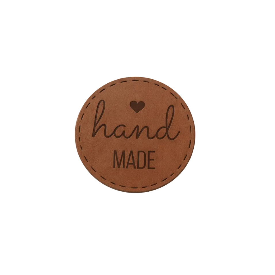 Label aus ökologischem Kunstleder - Handmade