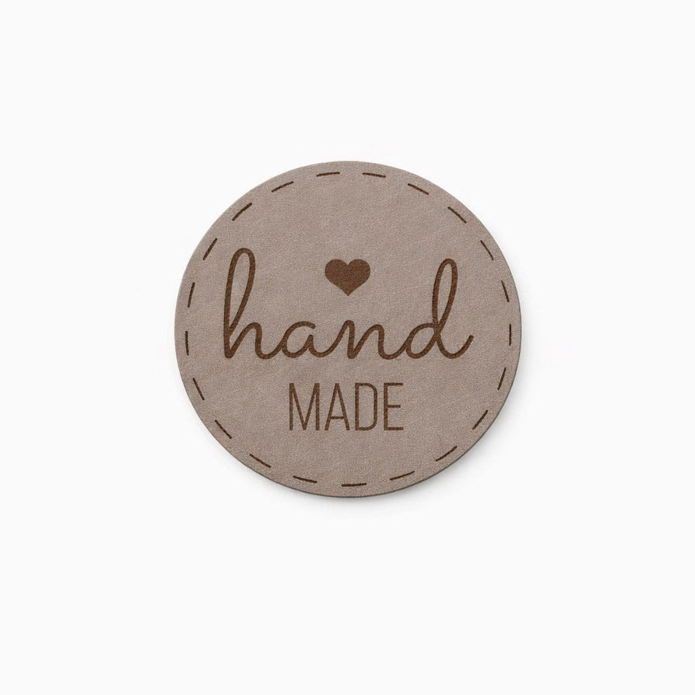 Label aus ökologischem Kunstleder - Handmade