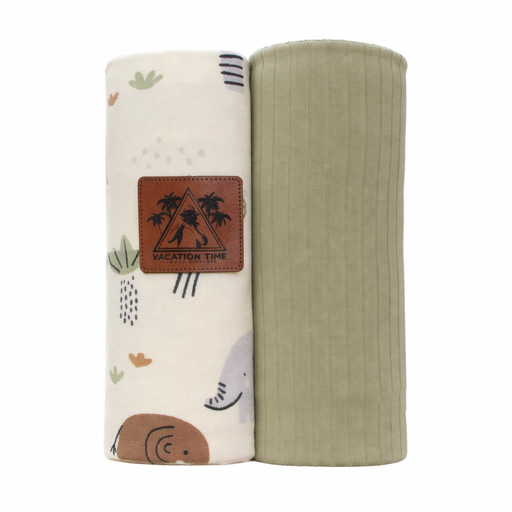 Jersey Stoffpaket + Label - Elefanten