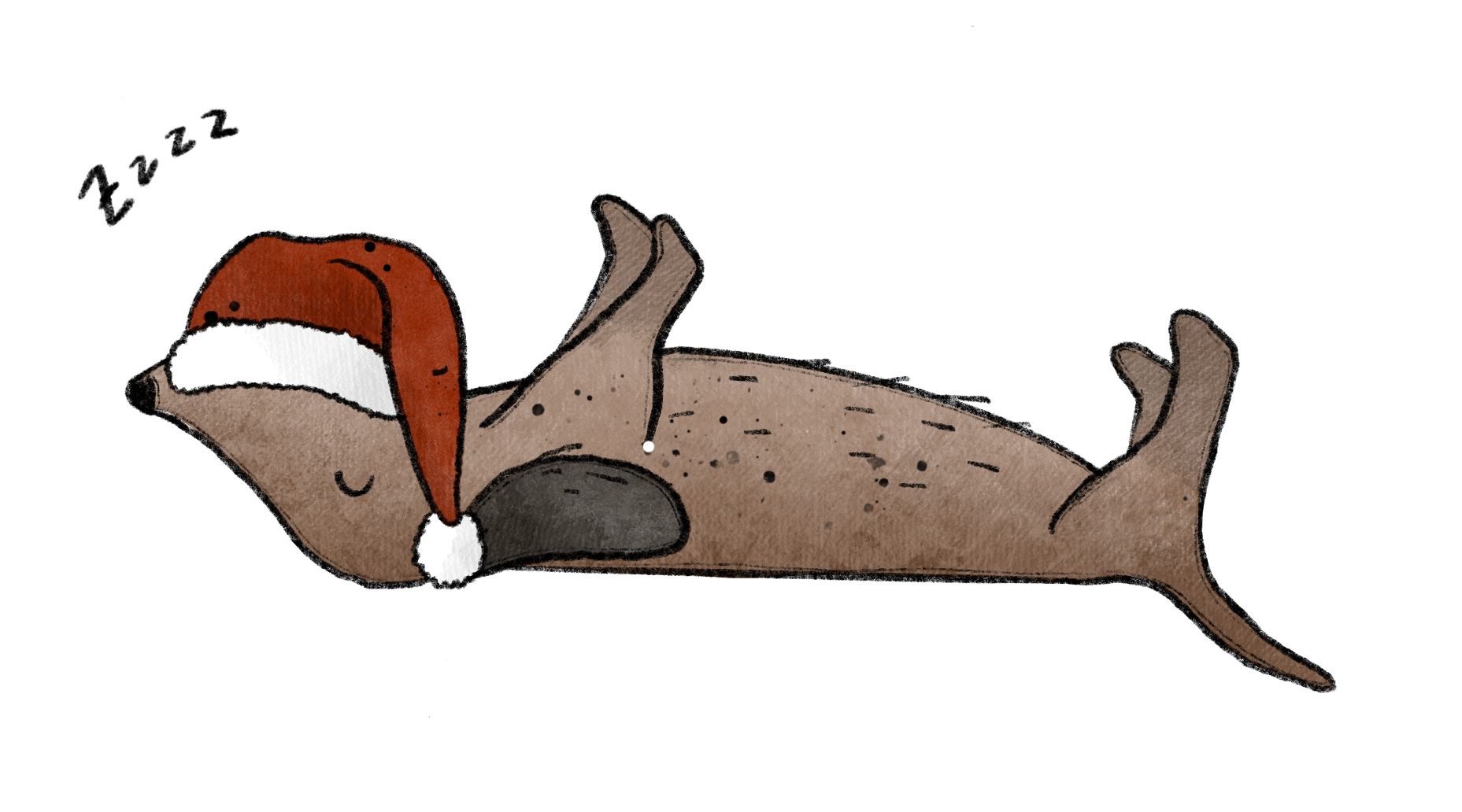 Bügelbild Applikation - Katzengold Design - DackelXmas
