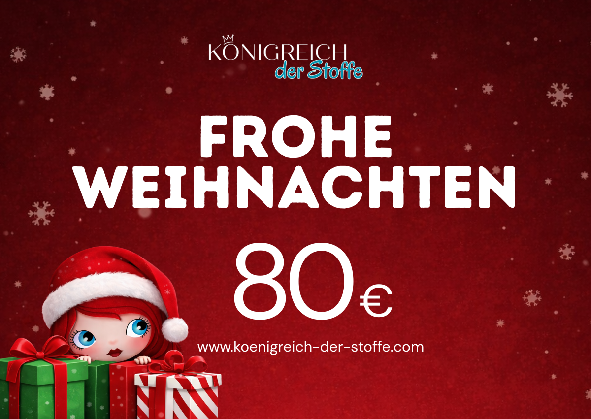 🎄 Weihnachten Gutschein - Königreich der Stoffe