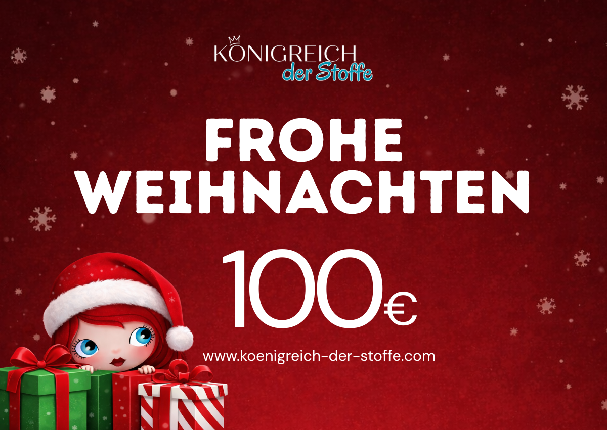 🎄 Weihnachten Gutschein - Königreich der Stoffe