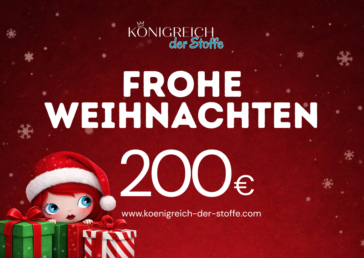 🎄 Weihnachten Gutschein - Königreich der Stoffe