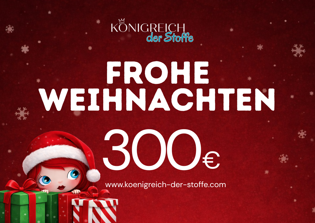 🎄 Weihnachten Gutschein - Königreich der Stoffe