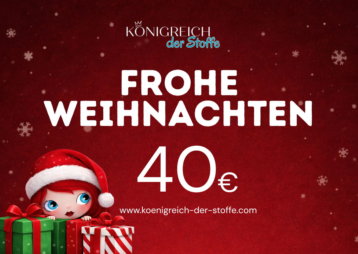 🎄 Weihnachten Gutschein - Königreich der Stoffe