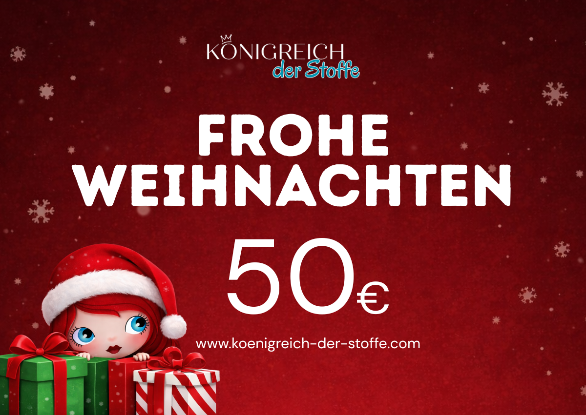 🎄 Weihnachten Gutschein - Königreich der Stoffe