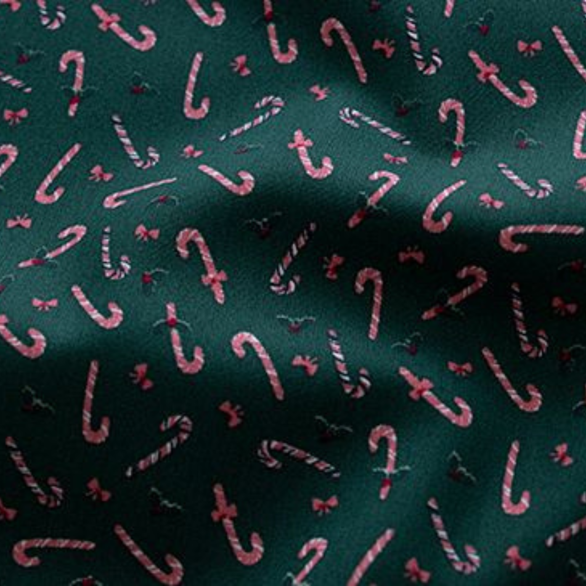 Webware Popeline Baumwolle Weihnachten - Zuckerstangen