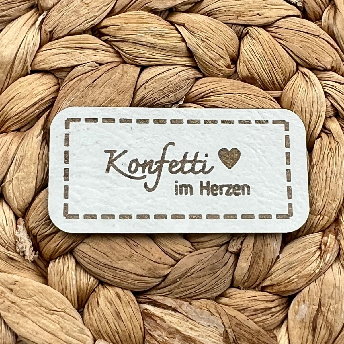 Label Kunstleder KDS - Konfetti im Herzen