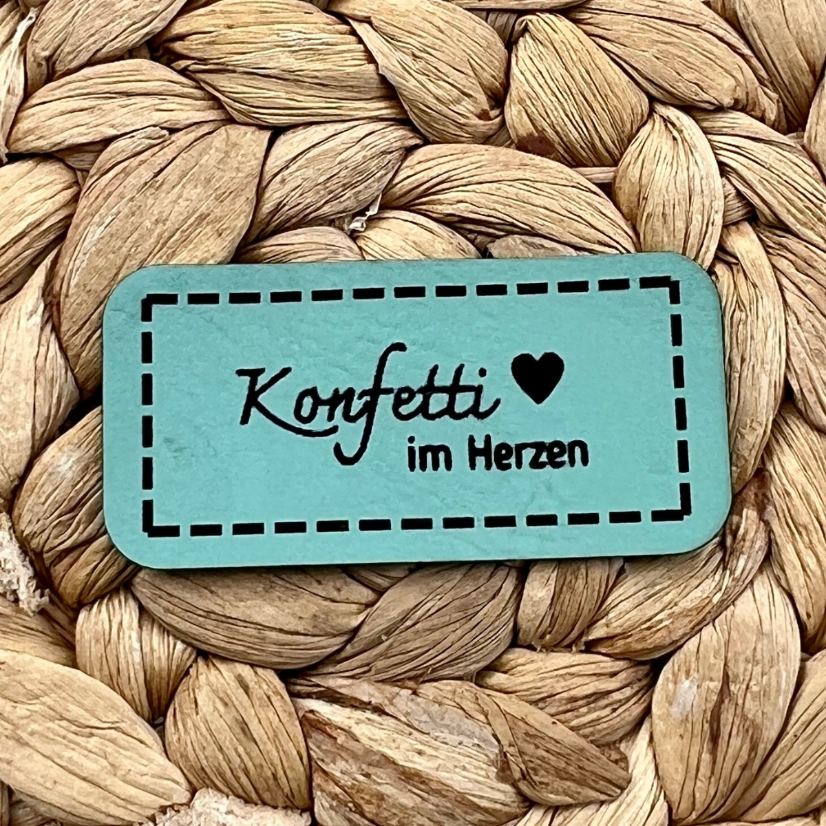 Label Kunstleder KDS - Konfetti im Herzen