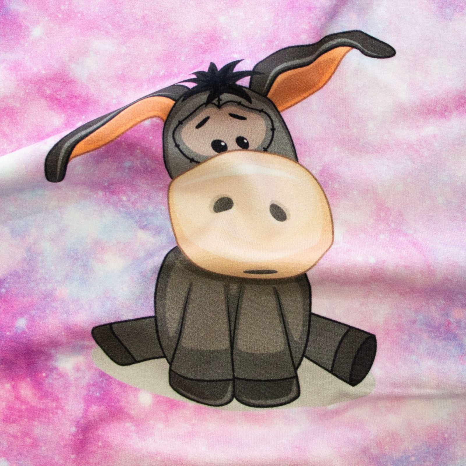 Sweat French Terry PANEL ca 30 cm x 36 cm - süßer Esel