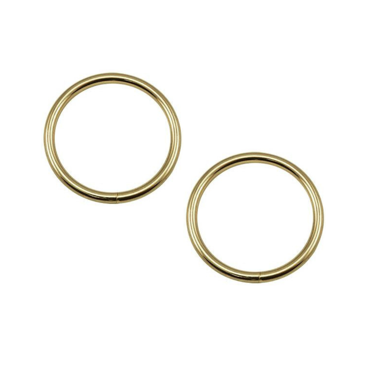 O-Ring Rundring Metall 2 Stück - gold