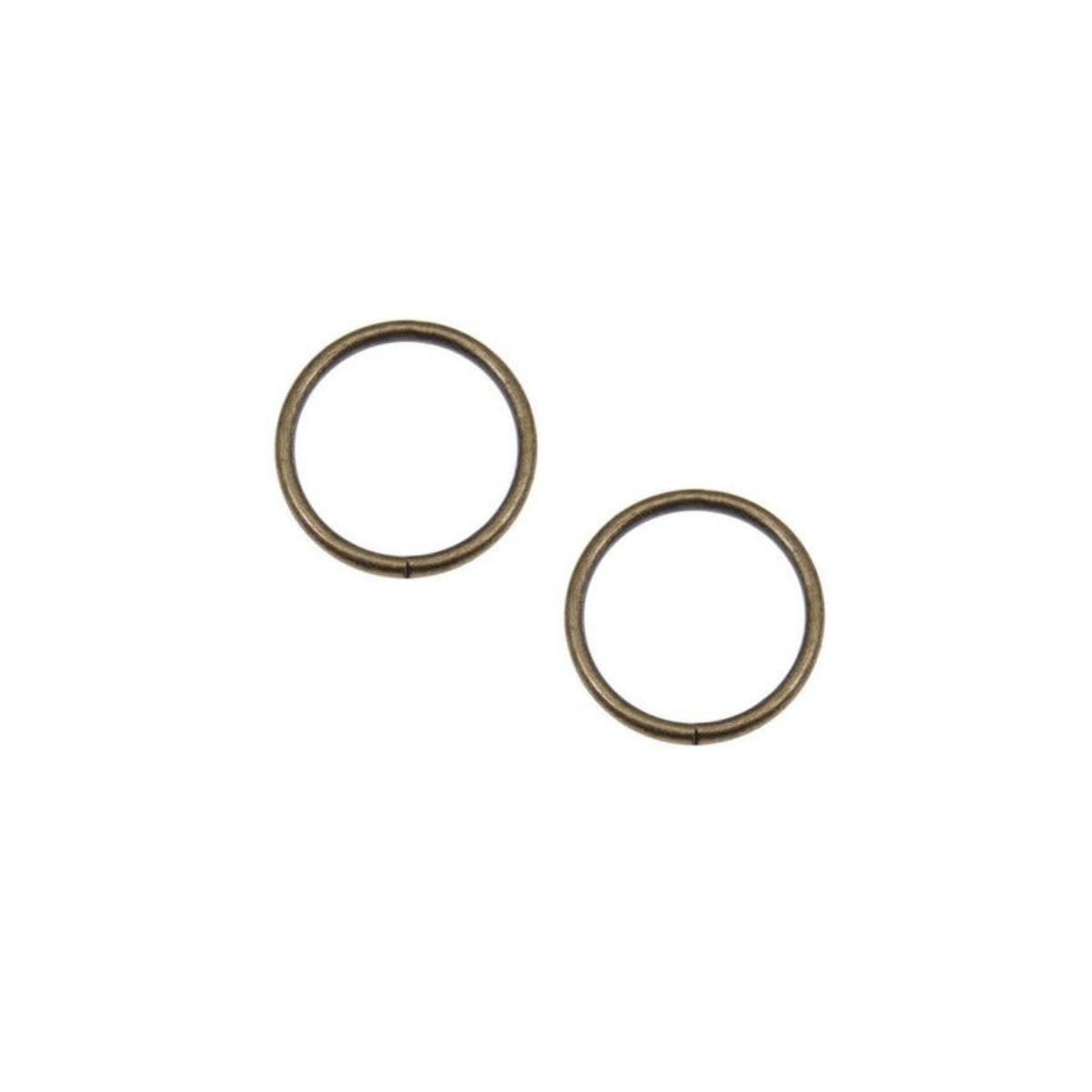 O-Ring Rundring Metall 2 Stück - altgold