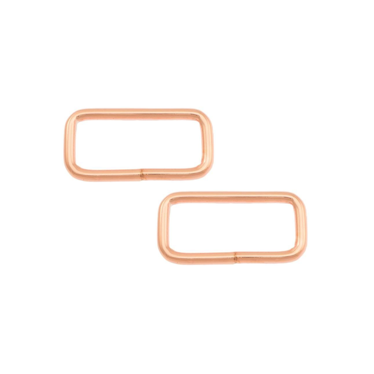 Taschenschlaufen vierkantig Metall 2 Stück - roségold