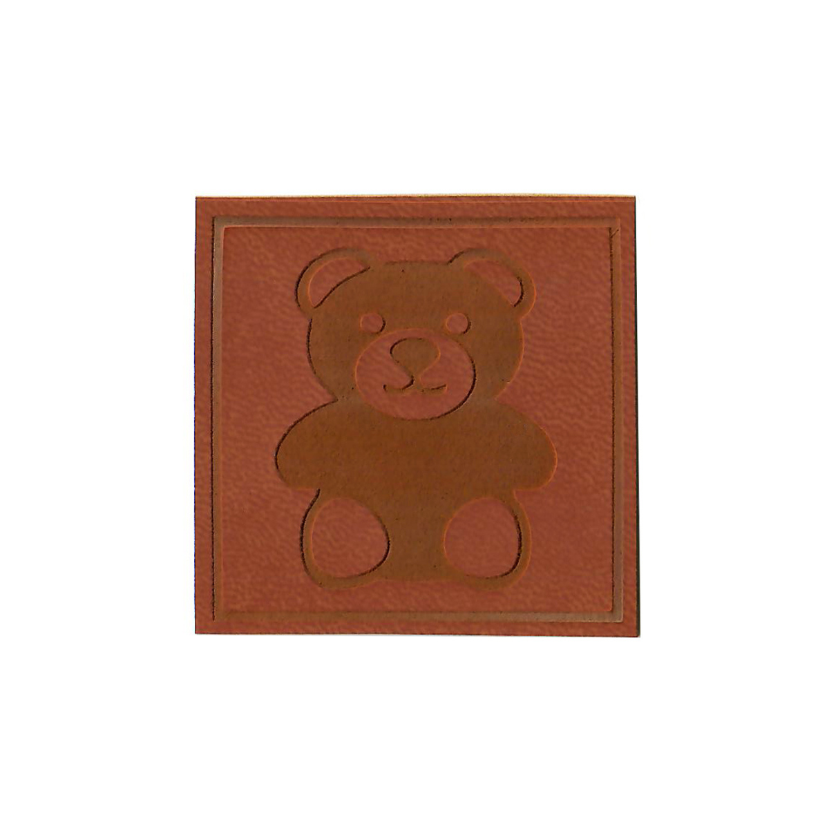 Applikation/Label aus ökologischem Kunstleder - Teddy