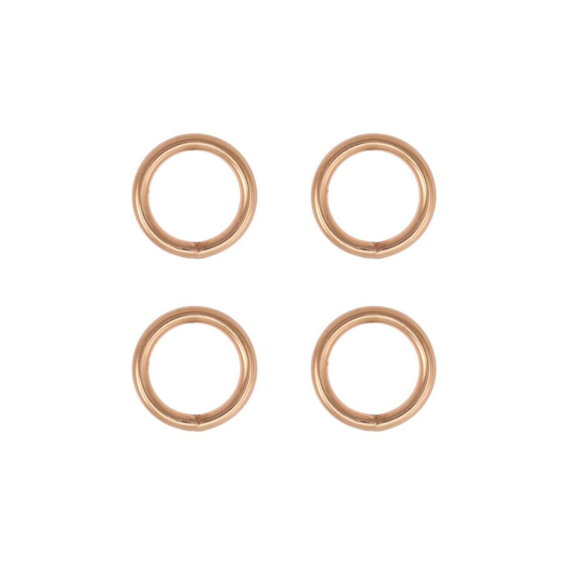 O-Ring Rundring Metall 4 Stück - roségold
