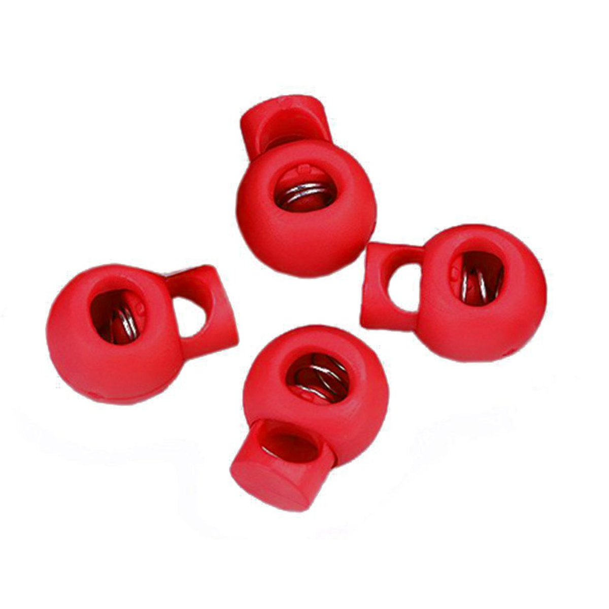 4 runde Kordelstopper - 15 x 19 mm - für Kordeln mit max. 4 mm Durchmesser