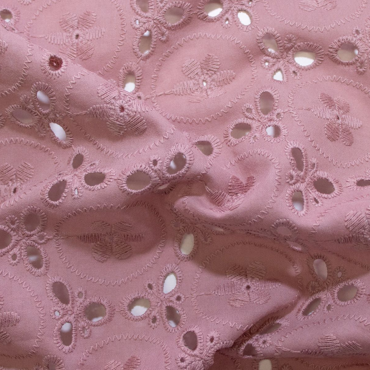 Webware Baumwolle Broderie - Lochstickerei - Abstraktes Muster