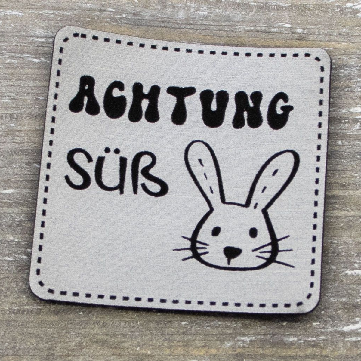 Label Kunstleder KDS - Achtung süß