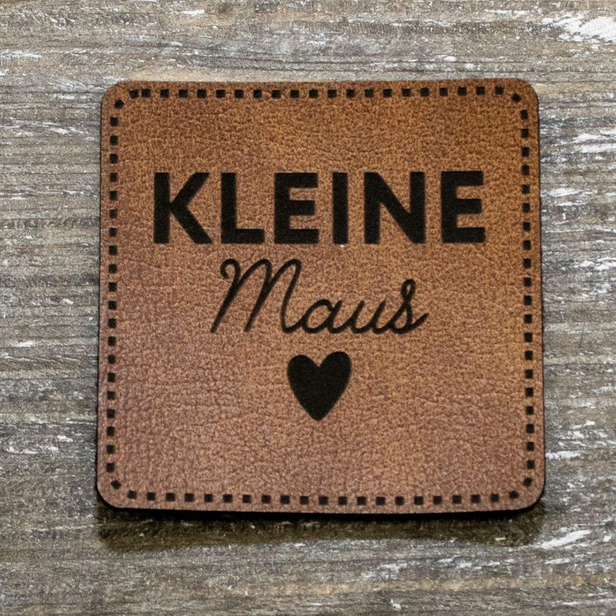 Label Kunstleder KDS - kleine Maus ♥
