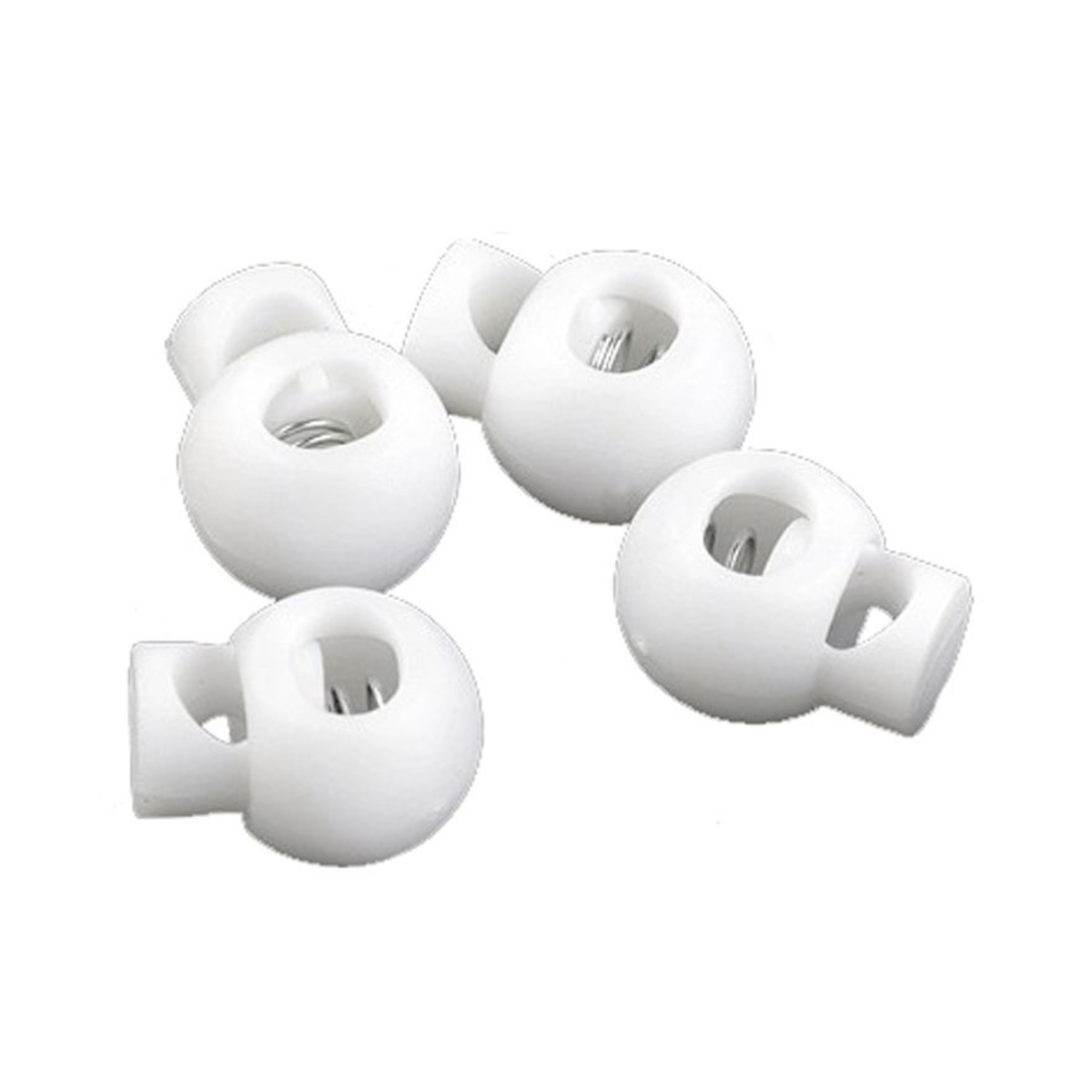 4 runde Kordelstopper - 15 x 19 mm - für Kordeln mit max. 4 mm Durchmesser