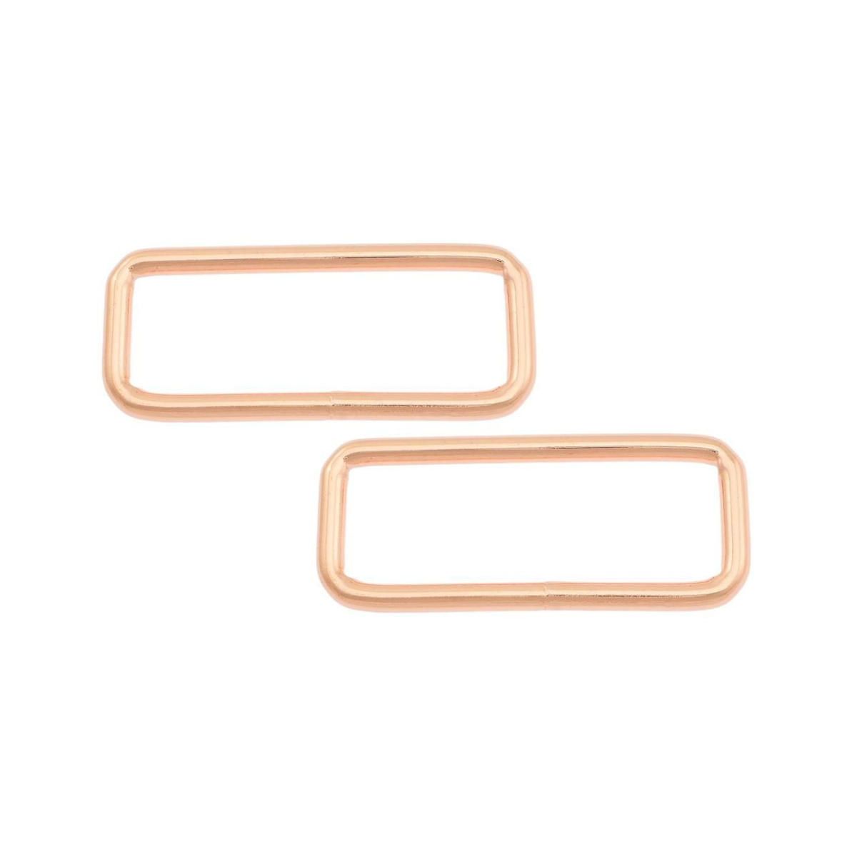 Taschenschlaufen vierkantig Metall 2 Stück - roségold