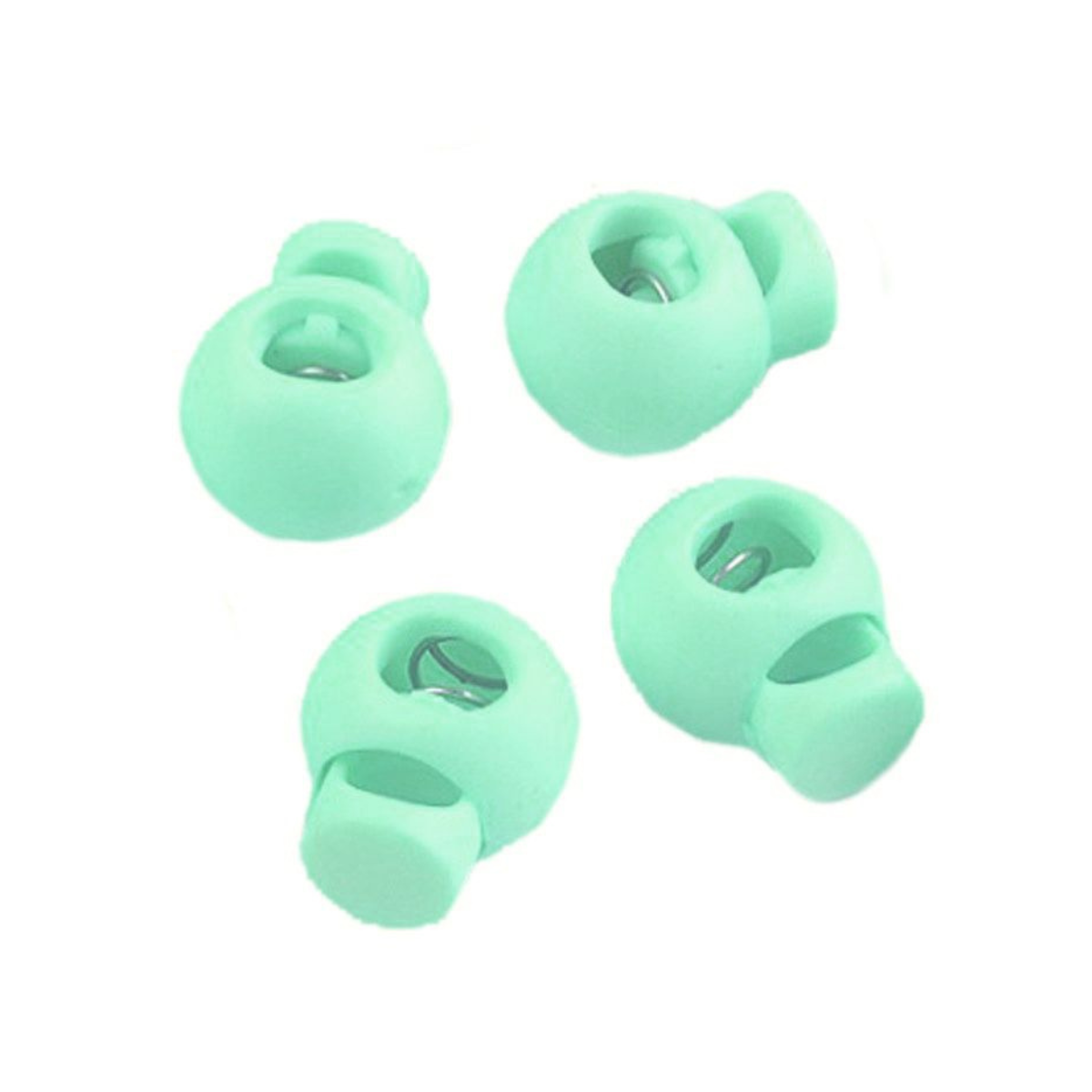 4 runde Kordelstopper - 15 x 19 mm - für Kordeln mit max. 4 mm Durchmesser