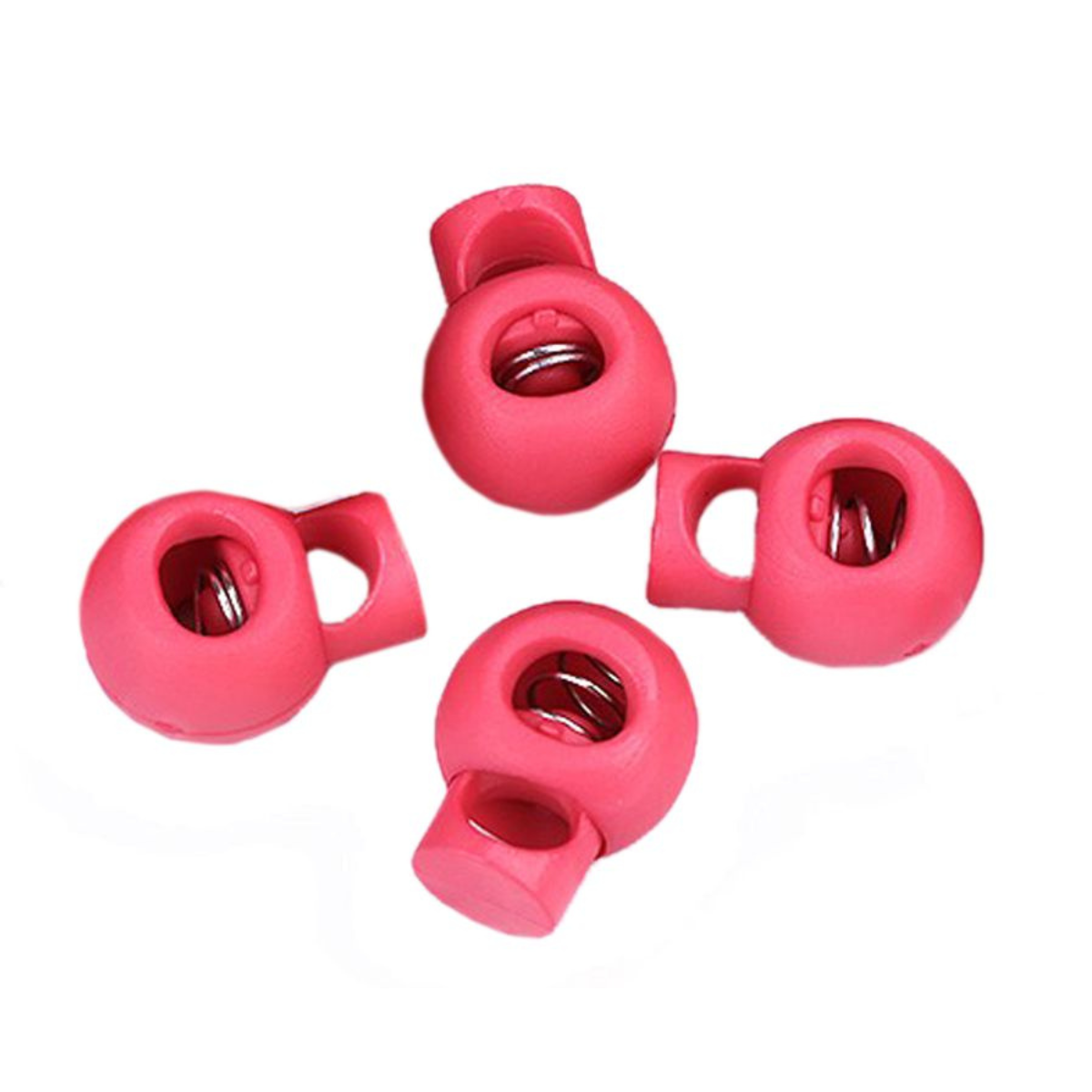 4 runde Kordelstopper - 15 x 19 mm - für Kordeln mit max. 4 mm Durchmesser