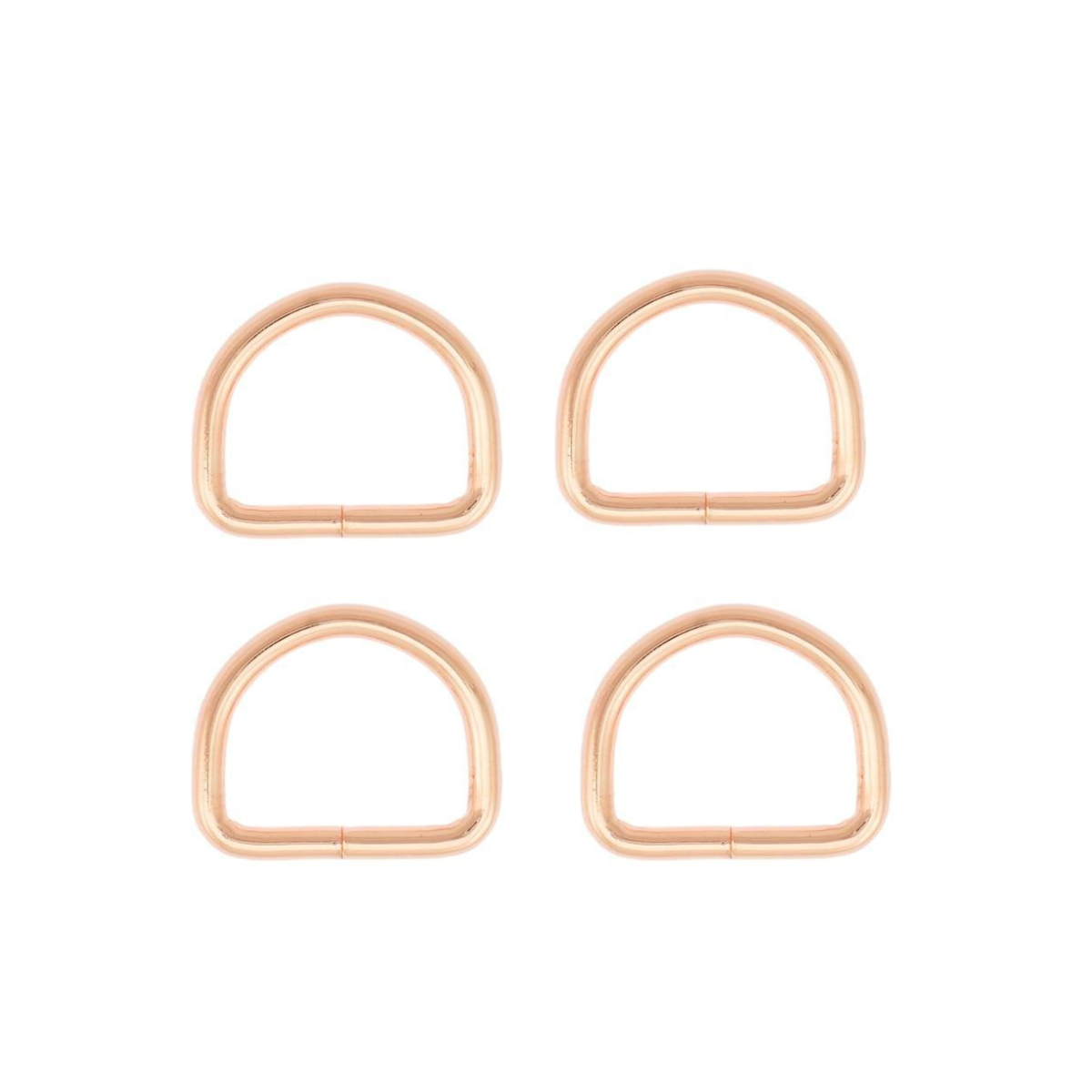 Halbrundringe / D-Ringe Metall - 4 Stück ca - roségold