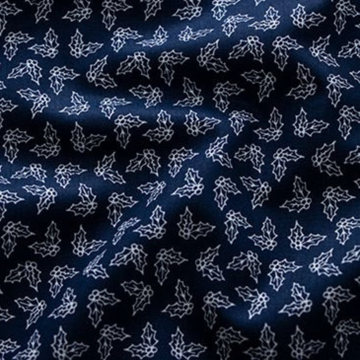 Webware Popeline Baumwolle Weihnachten - Stechpalmen