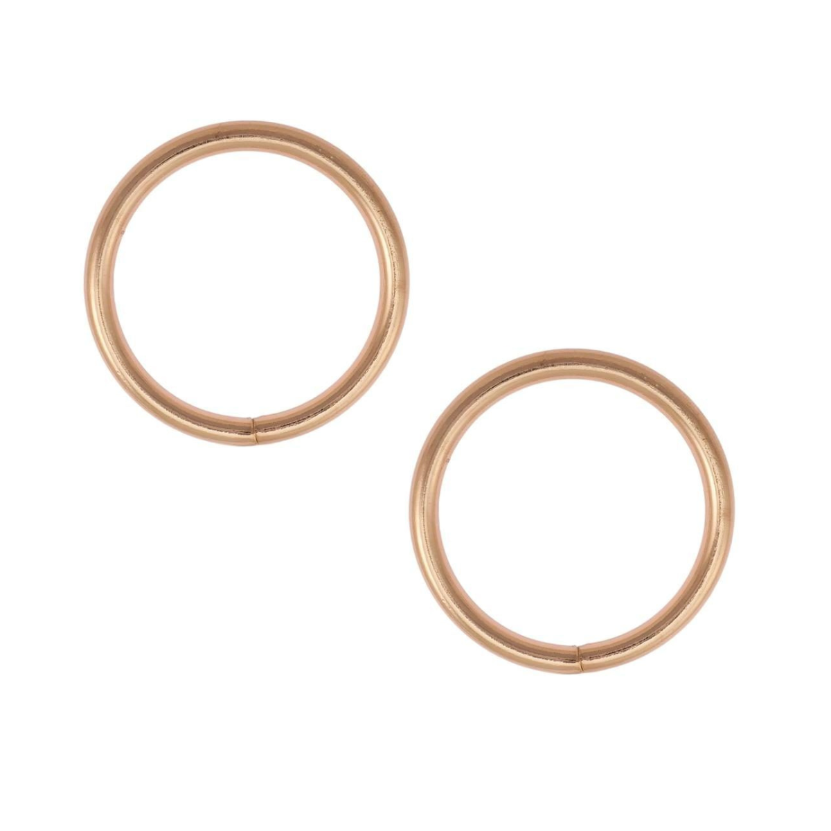 O-Ring Rundring Metall 2 Stück - roségold