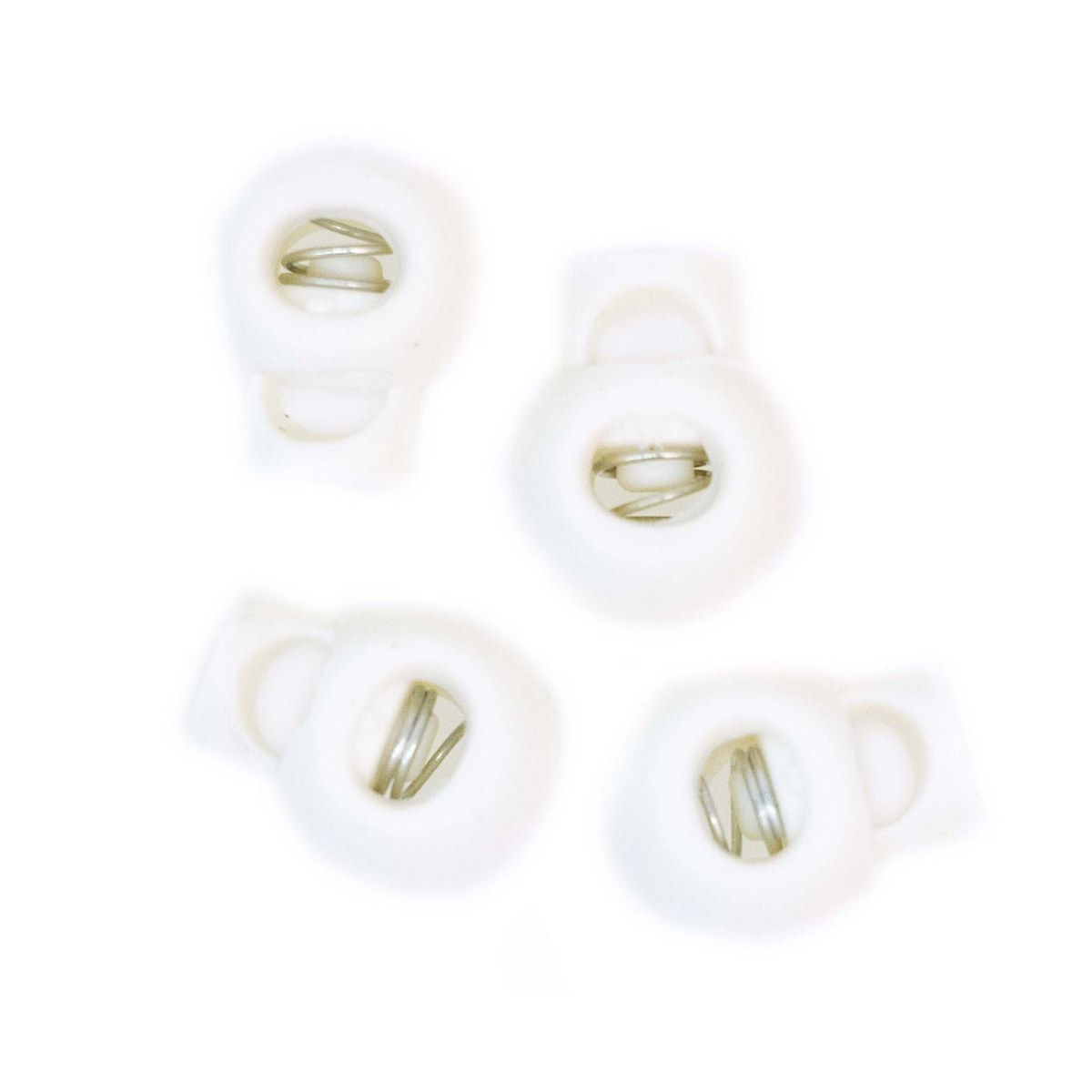 4 runde Kordelstopper - 15 x 19 mm - für Kordeln mit max. 4 mm Durchmesser