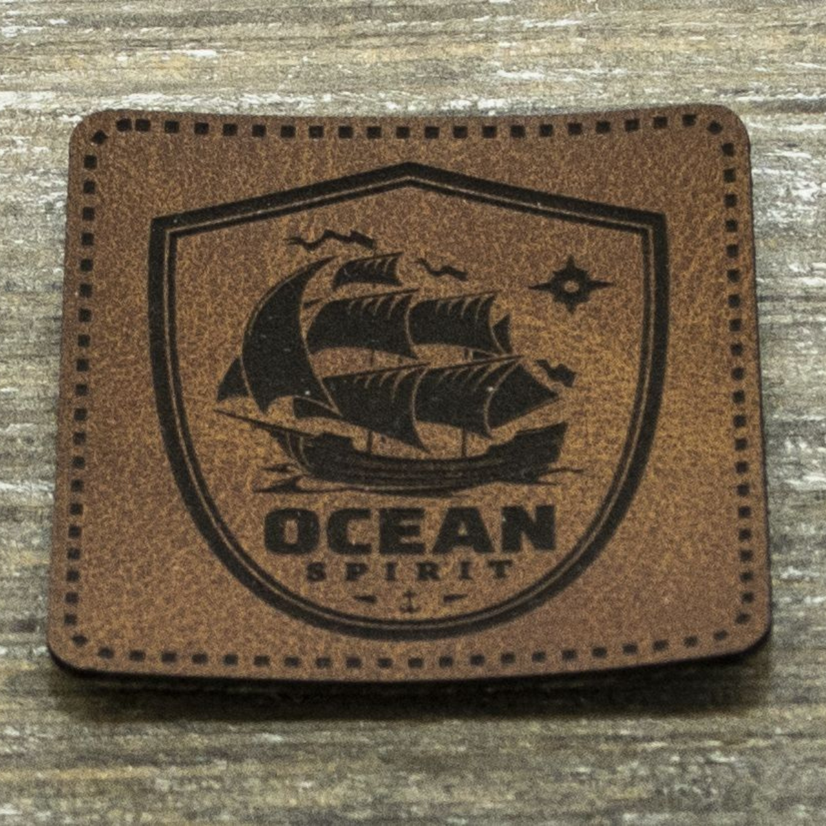 Label Kunstleder KDS - Ocean Spirit - braun