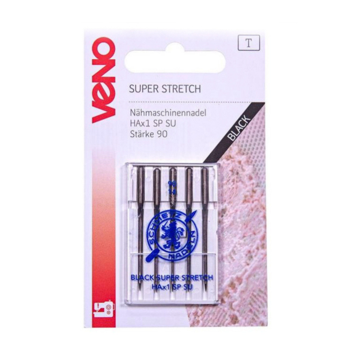 VENO Schmetz Nähmaschinennadel Super Stretch HAX1 Stärke 90 - 5 Stück