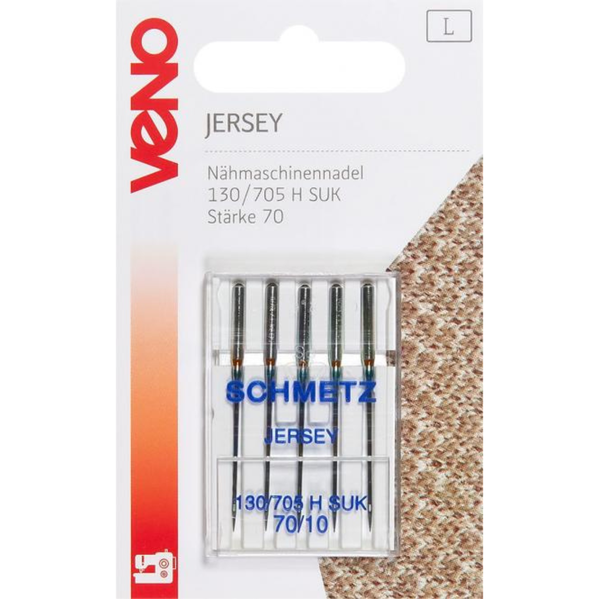 Schmetz Nähmaschinennadeln Jersey 130/705H SUK Stärke 70 - 5 Stück