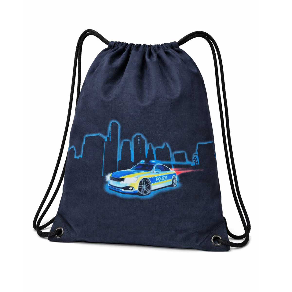 Outdoor Taschen- & Rucksackpanel Polizeiauto - schwarz