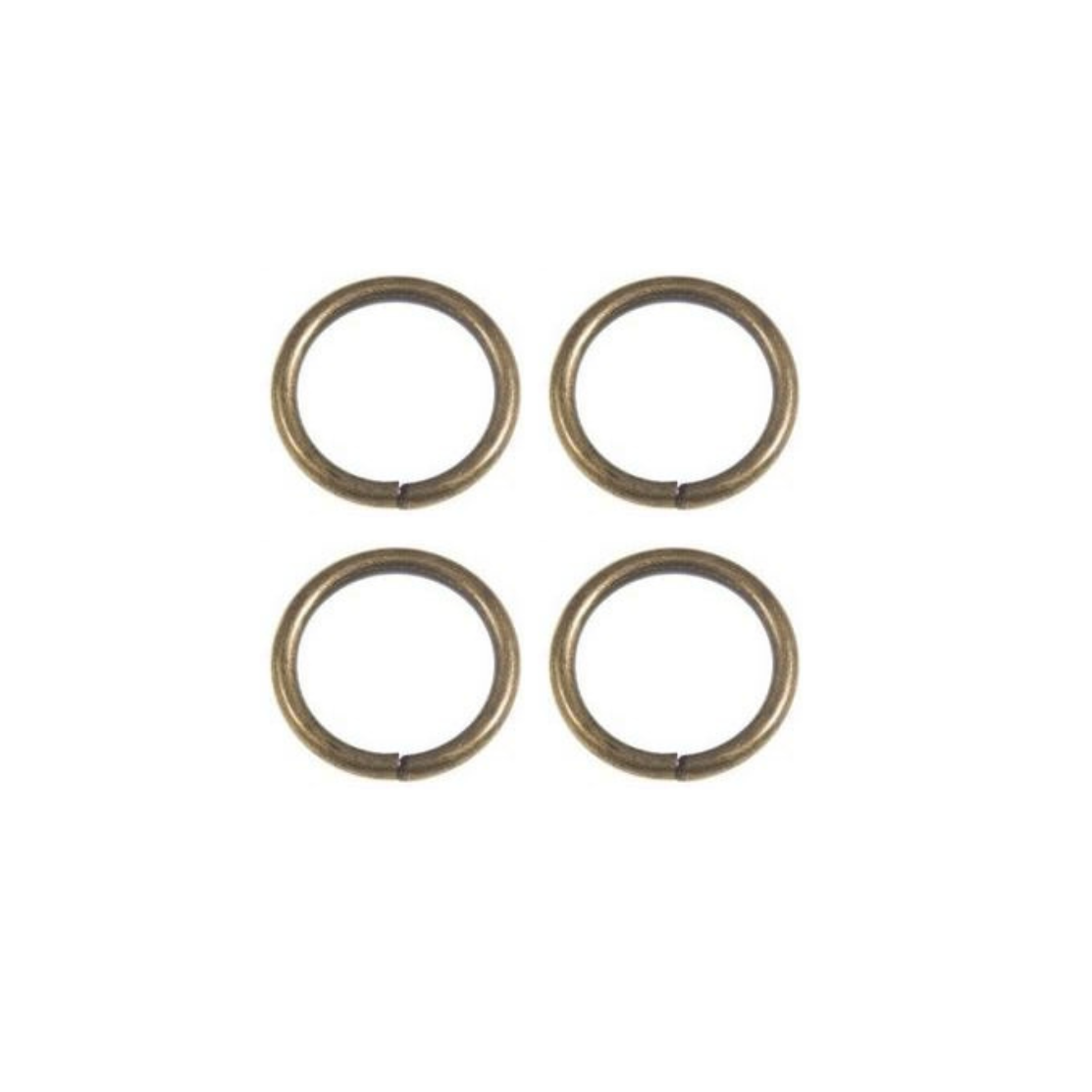 O-Ring Rundring Metall 4 Stück - altgold