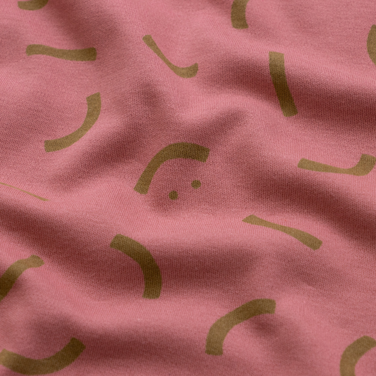 Leichter Interlock - Smileys - beere