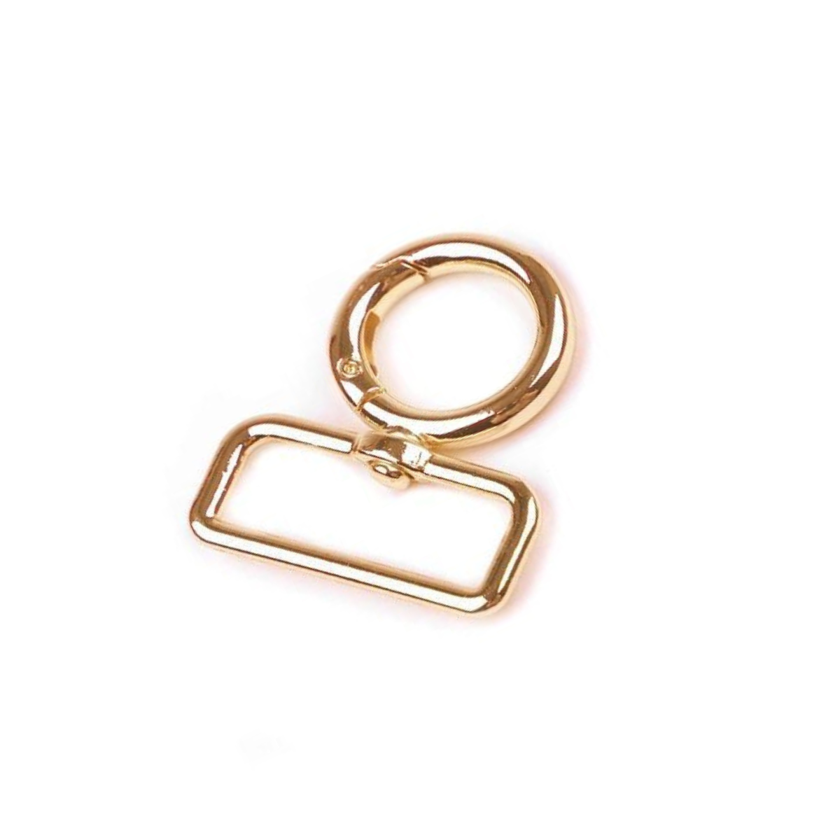 Metallkarabiner mit Wirbel - 1 Stück ca. 32 mm