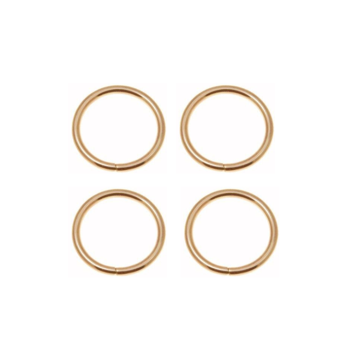 O-Ring Rundring Metall 4 Stück - gold