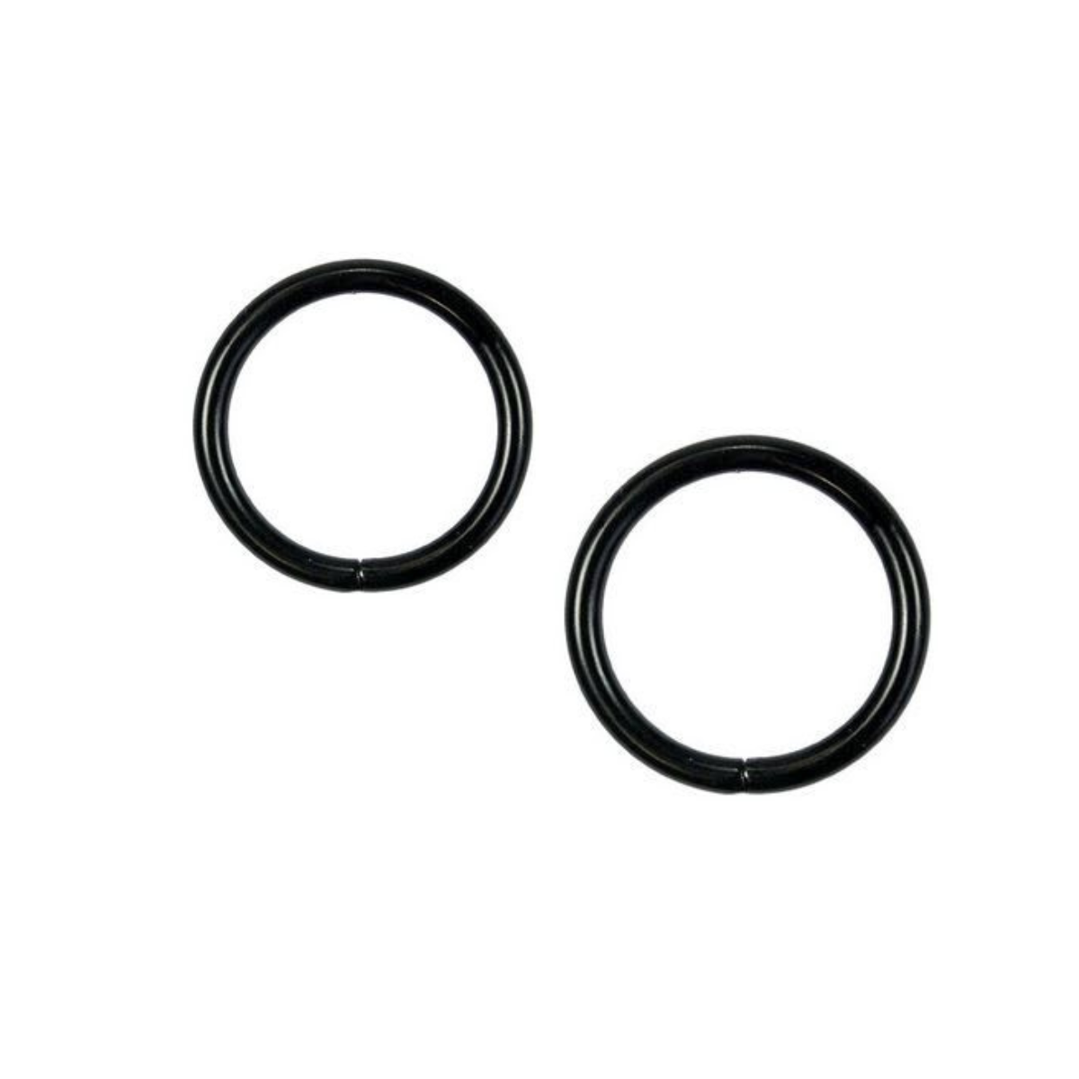 O-Ring Rundring Metall 2 Stück - schwarz matt