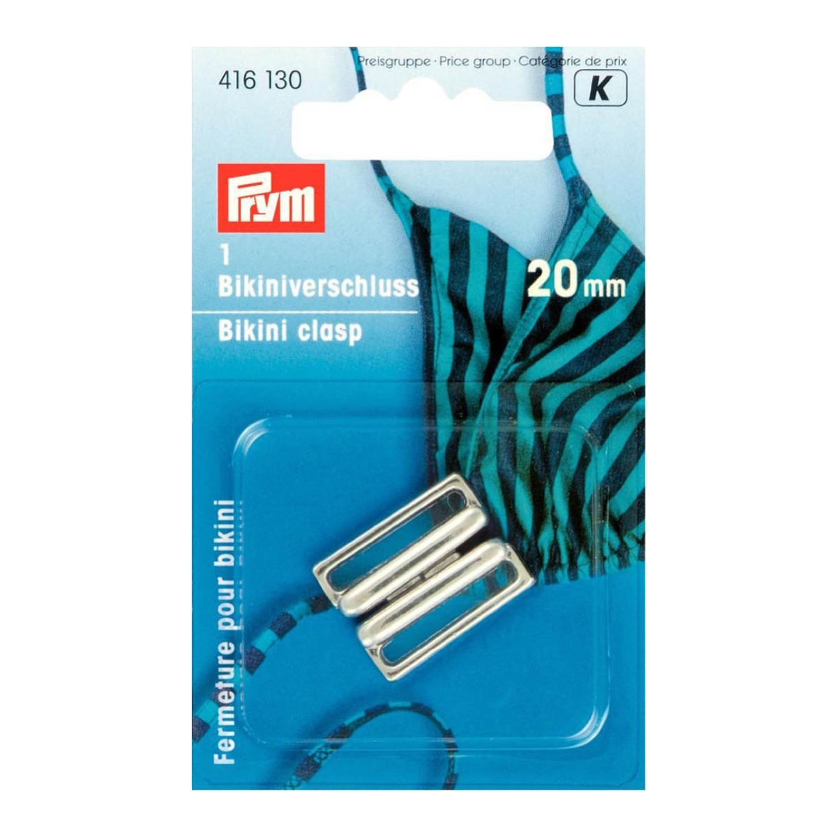 Prym Bikini- und Gürtelverschluss 20mm - silber