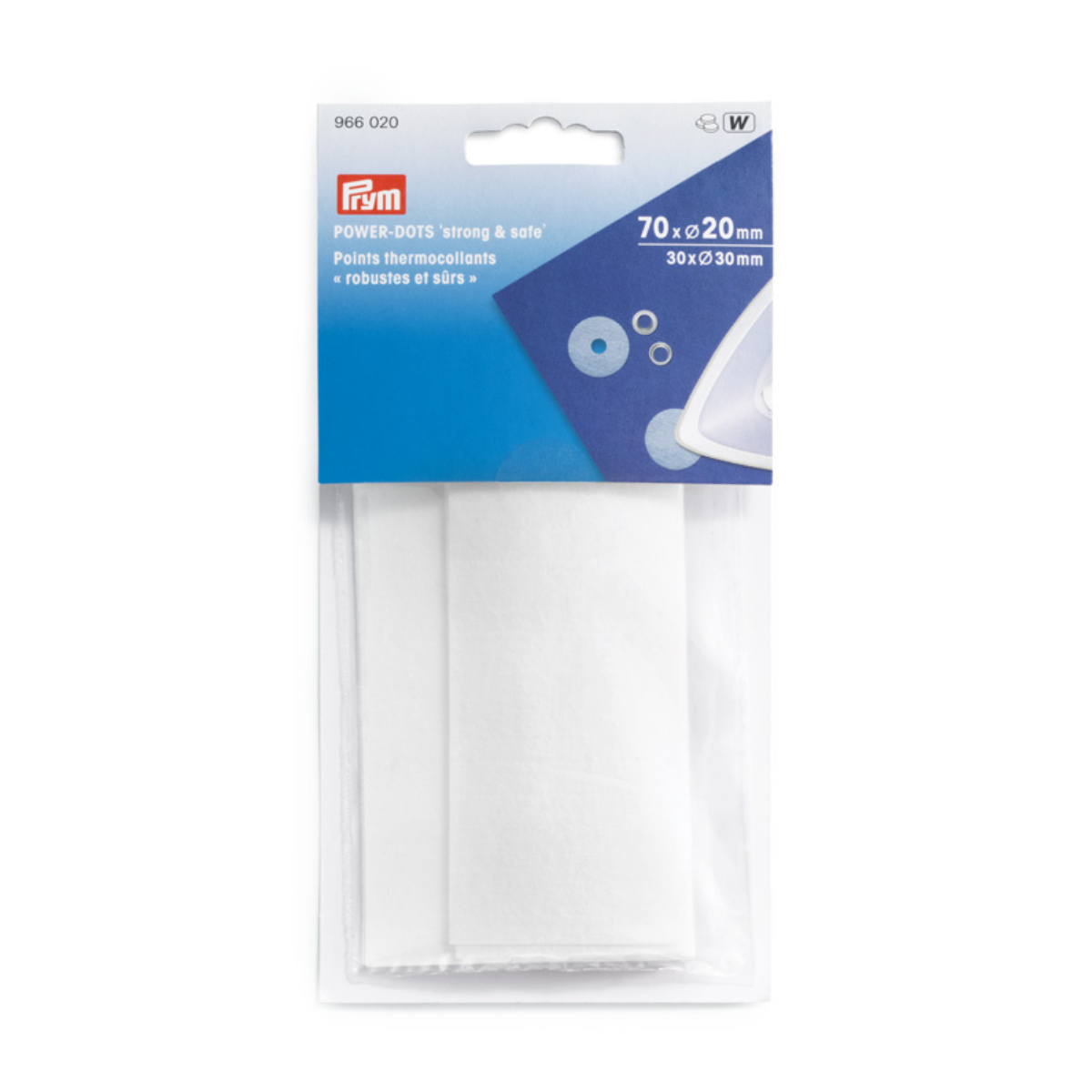 Prym Power Dots Druckknopf-Stabilisator 100 Stück (30mm / 20mm) - weiß