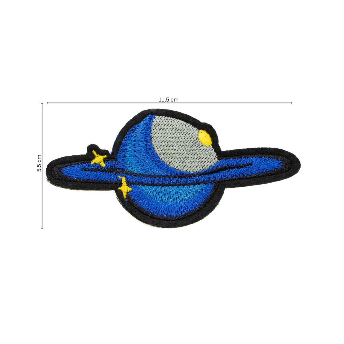 Stick-Applikation zum Aufbügeln ca 11,5 cm x 5,5 cm - Panet - blau